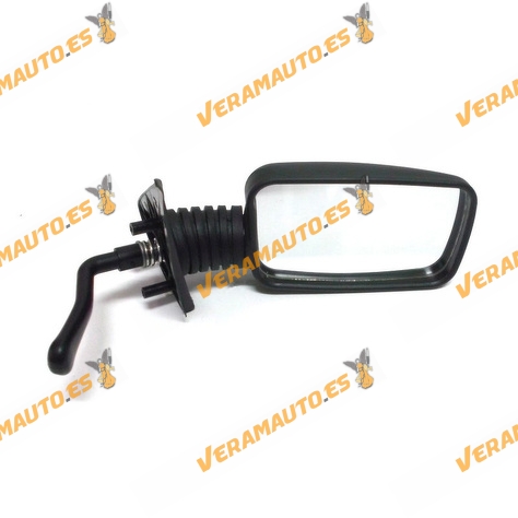 Espejo Retrovisor Fiat Cinquecento De 1993 A 1998 Con Mando Mecanico Derecho Negro