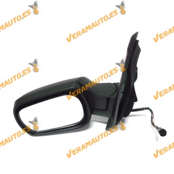 Espejo Retrovisor Ford Fiesta Del 2002 Al 2006 Con Mando Electrico Termico Negro Izquierdo