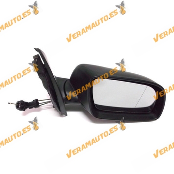 Rear view Mirror Volkswagen Polo from 2001 to 2005 with Mechanical Control Black Right
