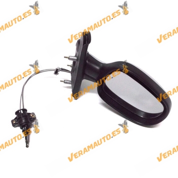 Espejo Retrovisor Renault Scenic Del 1996 Al 2003 Con Mando Mecanico Imprimado Sensor Derecho