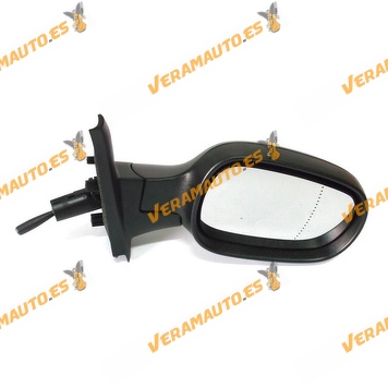 Rear view Mirror Nissan Micra from 2002 to 2009 with Mechanical Control Black Right