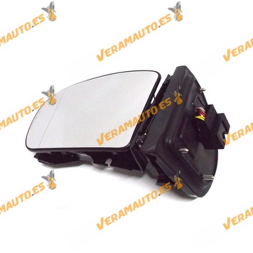 Cuerpo Espejo Retrovisor Mercedes Clase C W203 Electrico Termico Abatible y Memoria Izquierdo 2000 a 2004 1 conexion 11 pines