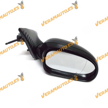 Espejo Retrovisor Peugeot 406 Del 1995 Al 1999 Con Mando Mecanico Derecho Negro