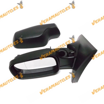 Rear view Mirror Renault Clio from 2005 to 2009 with Electric Control Thermic Black Left
