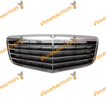 Front Grille Mercedes Class E W211 from 2007 to 2009 Model Avantgarde Black Similar to 2118801783