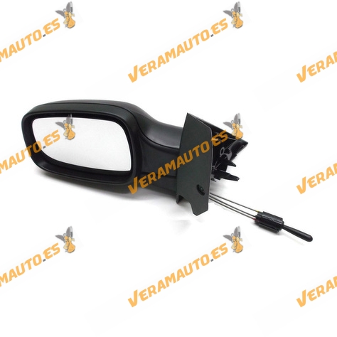 Espejo Retrovisor Renault Scenic Del 2003 Al 2009 Con Mando Mecanico Negro Izquierdo