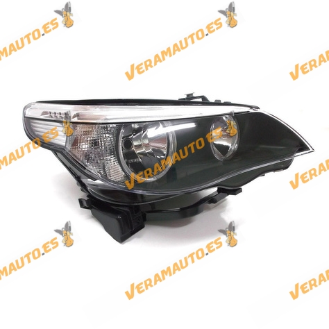 Faro Bmw Serie 5 E60 Del 2003 al 2007 Lamparas H7 y H7 Delantero Derecho Piloto Blanco