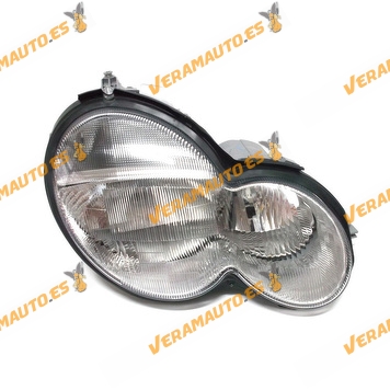 Faro Mercedes W203 Clase C del 2001 al 2004 modelo SPORT COUPE lamparas H7 y H7 delantero derecho