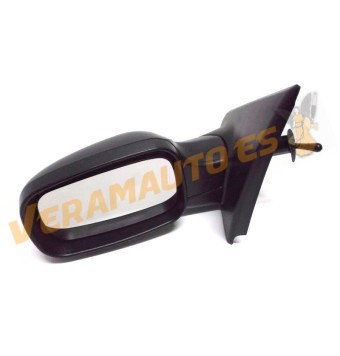 Espejo Retrovisor Renault Clio Del 2005 Al 2009 Con Mando Mecanico Negro Izquierdo