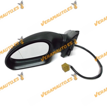 Espejo Retrovisor Seat Ibiza Cordoba De 2002 Al 2008 Con Mando Electrico Termico Negro Izquierdo