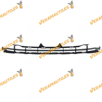 Front Bumper Central Upper Grille Peugeot 207 Sport from 2006 to 2009 Black