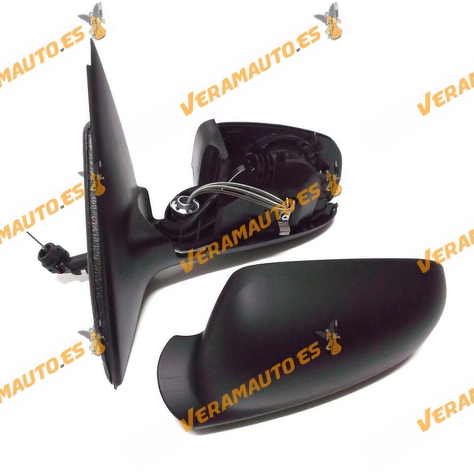 Espejo Retrovisor Volkswagen Lupo Seat Arosa 2001 En Adelante Con Mando Mecanico Carcasa Grande Izquierdo