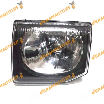 Faro Mitsubishi Montero Pajero Del 1997 Al 2000 Lampara H4 Fondo Negro Izquierdo