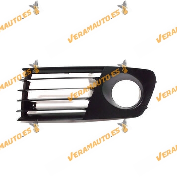 Front Bumper Grille Seat Ibiza and Cordoba from 2002 to 2006 Left with Fog Light Hole Black