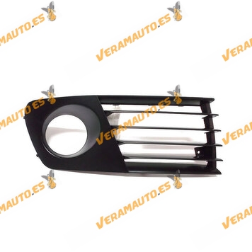 Front Bumper Grille Seat Ibiza Cordoba from 2002 to 2006 Right with Fog Light Hole Black