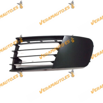 Front Bumper Grille Seat Ibiza Cordoba from 2002 to 2006 Left without Fog Light Hole Black