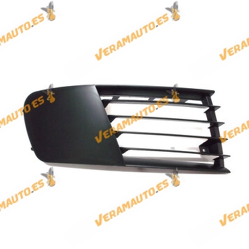 Front Bumper Grille Seat Ibiza Cordoba from 2002 to 2006 Right without Fog Light Hole Black