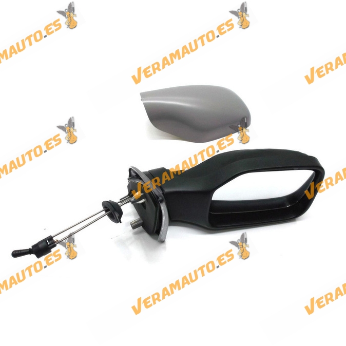 Espejo Retrovisor Peugeot 106 Del 1996 En Adelante Con Mando Mecanico Imprimado Derecho