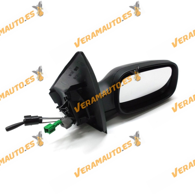 Espejo Retrovisor Renault Megane del 2002 al 2008 con mando mecanico negro y sensor o sonda derecho