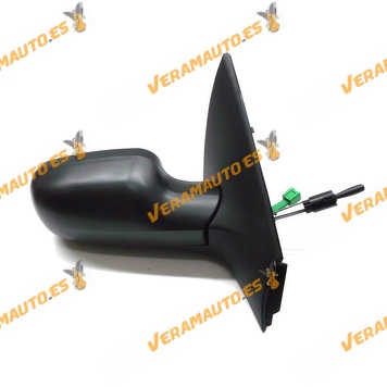 Espejo Retrovisor Renault Megane del 2002 al 2008 con mando mecanico negro y sensor o sonda derecho