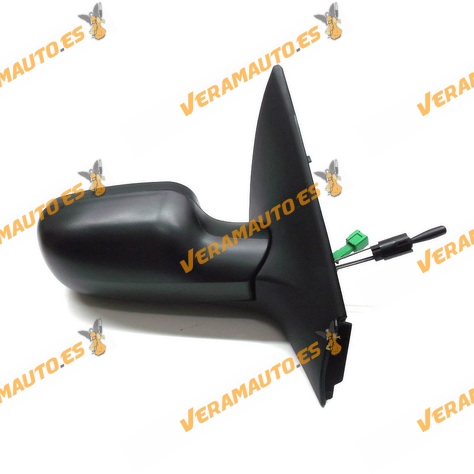 Espejo Retrovisor Renault Megane del 2002 al 2008 con mando mecanico negro y sensor o sonda derecho