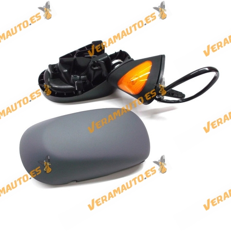 Espejo Renault Modus de 2004 a 2008 derecho electrico, termico, imprimada, sensor, piloto ambar, convexo OEM 7701065902