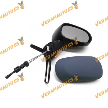 Rear view Mirror Renault Modus from 2004 to 2008 Mechanical Right Printed with Ambar Pilot Light, convex OEM 7701060071