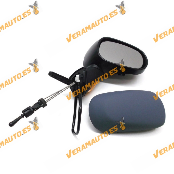 Espejo Retrovisor Renault Modus de 2004 a 2008 derecho mecanico imprimado sensor piloto ambar convexo OEM 7701060071