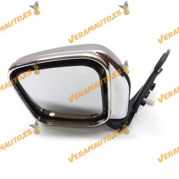 Espejo Retrovisor Mitsubishi Montero Pajero De 1991 a 1995 izquierdo sin mando regulacion manual cromado MB645777 MR322983