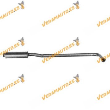 Intermediate Exhaust silencer Renault Clio I 1.2 RL|RN|RT from 1990 to 1998 | 1171cc 60hp | OE 7700797712