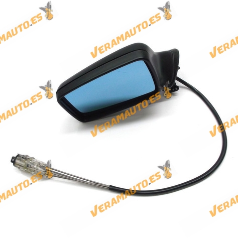 Espejo Retrovisor Audi 80 De 1987 Al 1994 Con Mando Mecanico Izquierdo Negro