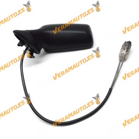 Espejo Retrovisor Audi 80 De 1987 Al 1994 Con Mando Mecanico Izquierdo Negro
