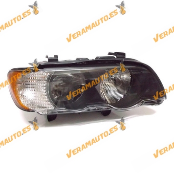 Faro Bmw X5 Serie E53 Del 2000 Al 2003 Lamparas H7 Y Hb3 Delantero Derecho Piloto Blanco