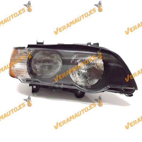 Faro Bmw X5 Serie E53 Del 2000 Al 2003 Lamparas H7 Y Hb3 Delantero Derecho Piloto Blanco