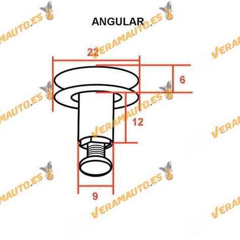 Rodamiento para Mampara Angular o Semicircular | Diámetro 22 mm