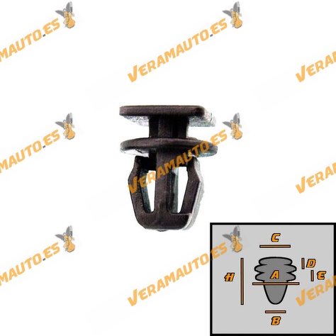 Moulding Clips Set | Universal Type | Multiple Applications Various Renault Captur and Koleos models