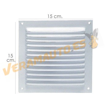 Screw-on Ventilation Grille | Size 15x15 cm | Aluminium or White