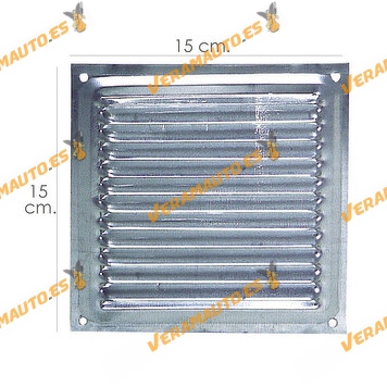 Screw-on Ventilation Grille | Size 15x15 cm | Aluminium or White