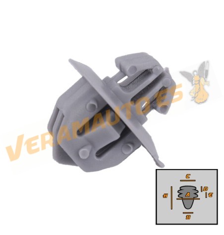 Set de 10 Grapas de Toyota | Lexus Molduras laterales de Panel de Puerta | OEM Similar a 75392-60030