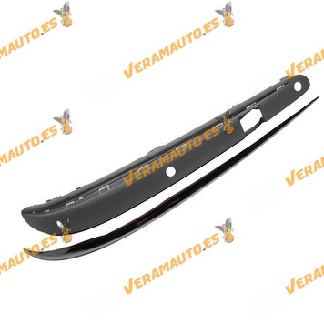 Bumper Frame Mercedes Class E W211 2002 to 2007 with Chromed Edge and Sensor Hole Front Right 2118801012