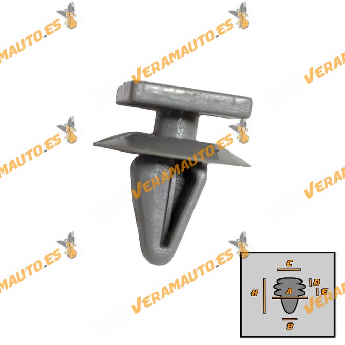 Set de 10 Grapas Para Fijación de Molduras de Faldones Laterales de Mitsubishi | Retenedor de Puerta Set de 10 Grapas Para Fijación de Molduras de Faldones Laterales de Mitsubishi | Retenedor de Puerta
