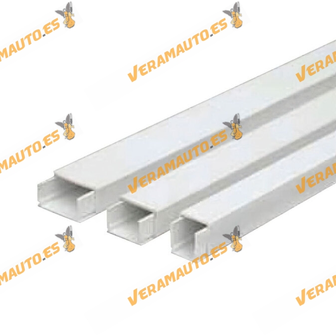 Canaleta Adhesiva de PVC con Tapa para Cables de Color Blanco | 7 x 12 mm | 10 x 16 mm | Longitud 2 m
