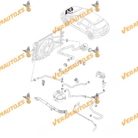 Radiator Hose Opel Astra | Insignia | Mokka | Zafira | 1.6 Petrol | Radiator Pipe | OEM 55559352