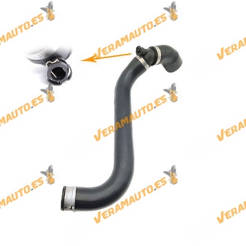 Radiator Sleeve Mercedes E W211 2.6 | 3.2 V6 | from Engine to Radiator | With quick release couplings | OEM 2115010382