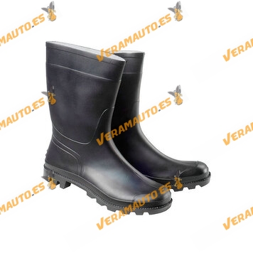 Low Black Rubber Boots | Professional Use | Raincoats | Oil Resistant Sole | Size 45 - 46