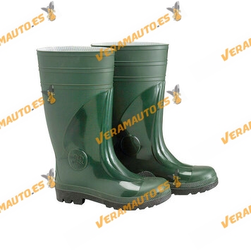 Tall Rubber Boots | Security | Color Green | Professional Use | Steel Reinforced Tip | Antistatic sole
