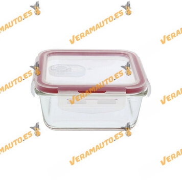 Square Glass Airtight Food Container | 690ml capacity