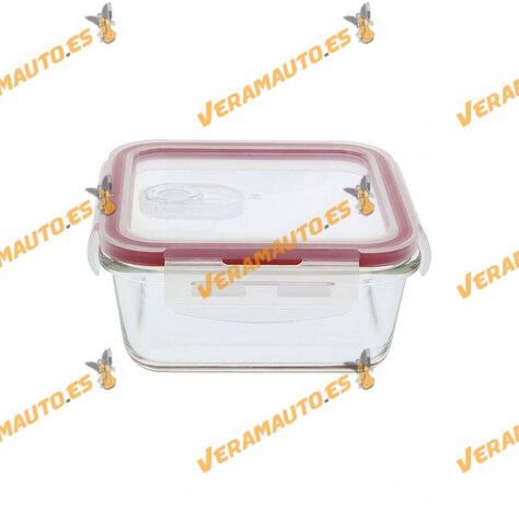 Recipiente para Comida Hermético o Tupper Cuadrado de Vidrio | Capacidad 690 ml