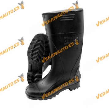 Black Rubber Wellington Boots | Size 45 | Color Black | pvc-material