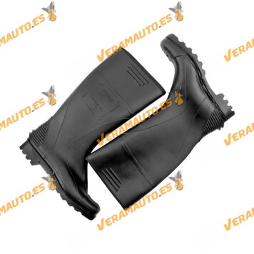 Botas de Agua de Goma Negras | Talla 45 | Color Negro | Material de PVC